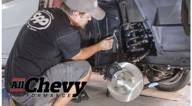 CPP brake assembly for '66 Chevy II installation process