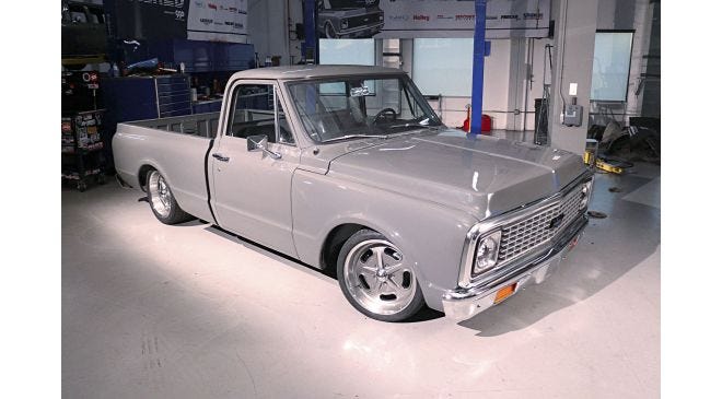 Week To Wicked 1971 C10 showcasing modern restomod features..