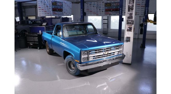 Week To Wicked project featuring 1985 C10 Chevy enhancements.
