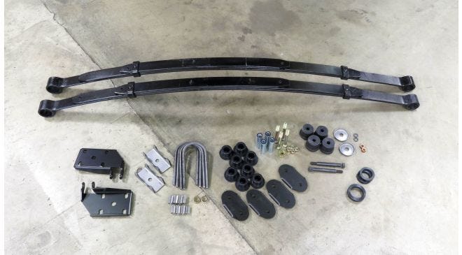 CPP narrow leaf springs for 2-inch drop on 1962-1967 Nova.