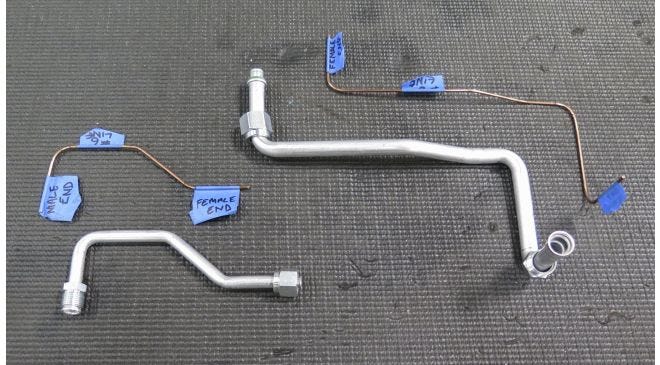 CPP custom A/C hardlines for optimized vintage air systems.