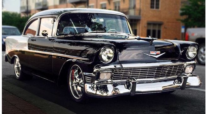 Restored and modernized 1956 Chevy 210 from Texarkana