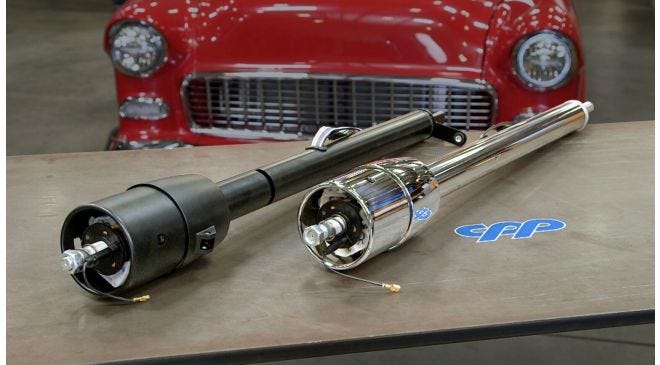 1957 Chevy featuring CPP premium steering column upgrade