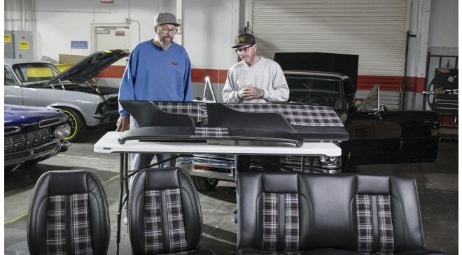TMI Products bolt-in custom interior in a 1967 Nova.