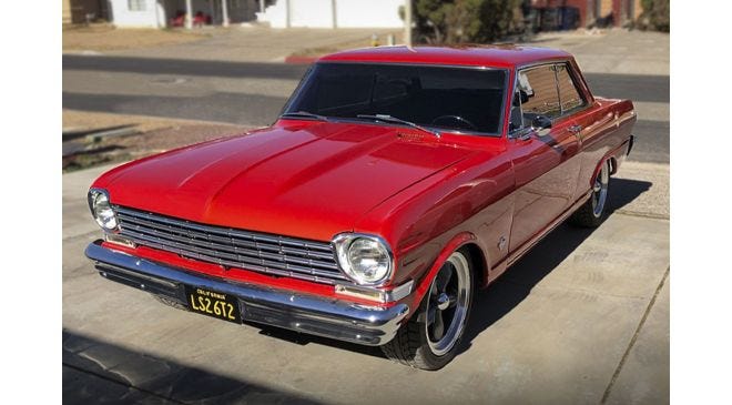Track-ready features on homebuilt 1962 Chevy II