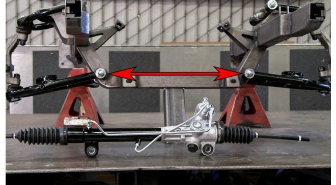 Close-up view of extending a Mustang II rack step