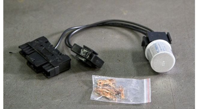 Hazard warning kit installation in a vintage car
