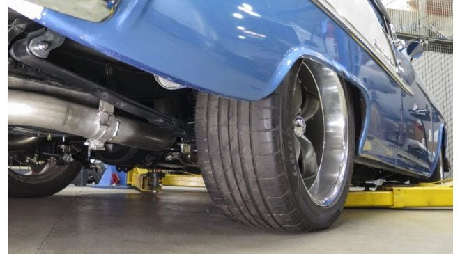 Resolving tire clearance issues with leaf spring clamps.