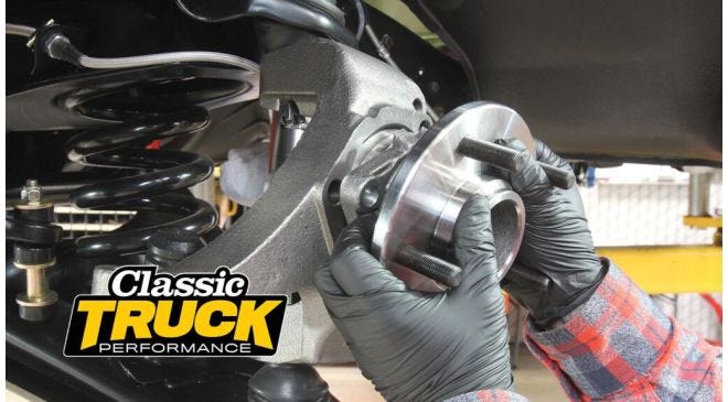Modern C10 spindle by CPP for enhanced wheel and brake performance.