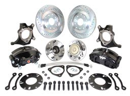 Mustang II Corvette Style Front Disc Brake Spindle Wheel Kit 6 Lug w/ C7 Hubs & 2