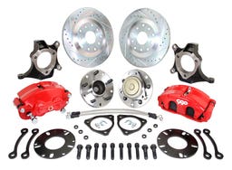 Mustang II Corvette Style Front Disc Brake Spindle Wheel Kit 5x5 and 5x5.5 w/ C7 Hubs & 2