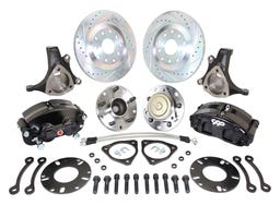Mustang II Corvette Style Front Disc Brake Spindle Wheel Kit 6 Lug w/ C7 Hubs & Stock Height Spindles, Black Caliper 1 M2CSS-6T-13B Disc Brake Conversion Kits $779.00